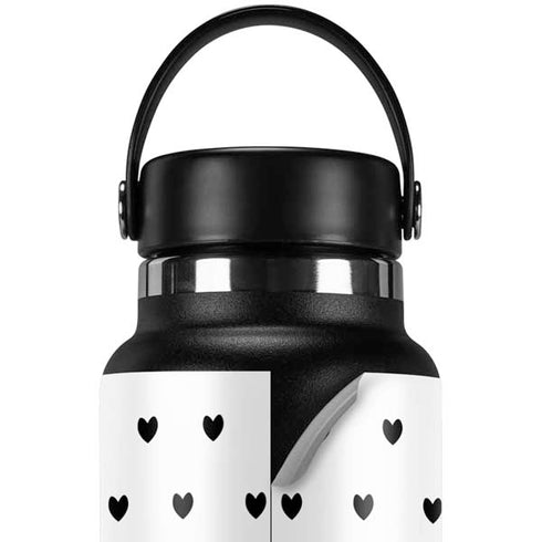White and Black Hearts Hydro Flask 32oz Wide Mouth Skin